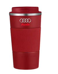Audi 510ml Stainless Steel Thermos Coffee Mug - rear view - Becquet Voiture