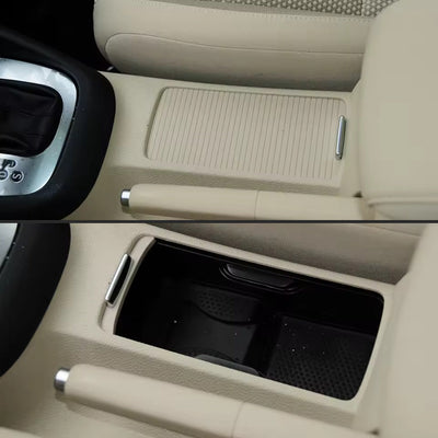 Trappe Rangement Console Centrale VW Golf 6 2008-2012 Noir Beige - vue de profil 2 - Becquet Voiture