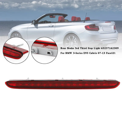 Troisième Feu Stop Arrière 63257162309 pour BMW Série 3 E93 07-13 Rouge - vue arrière - Becquet Voiture