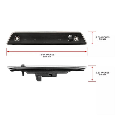 Troisième Feu Stop LED 55157397AD Jeep Grand Cherokee 2005-2010 Noir - vue de profil 2 - Becquet Voiture