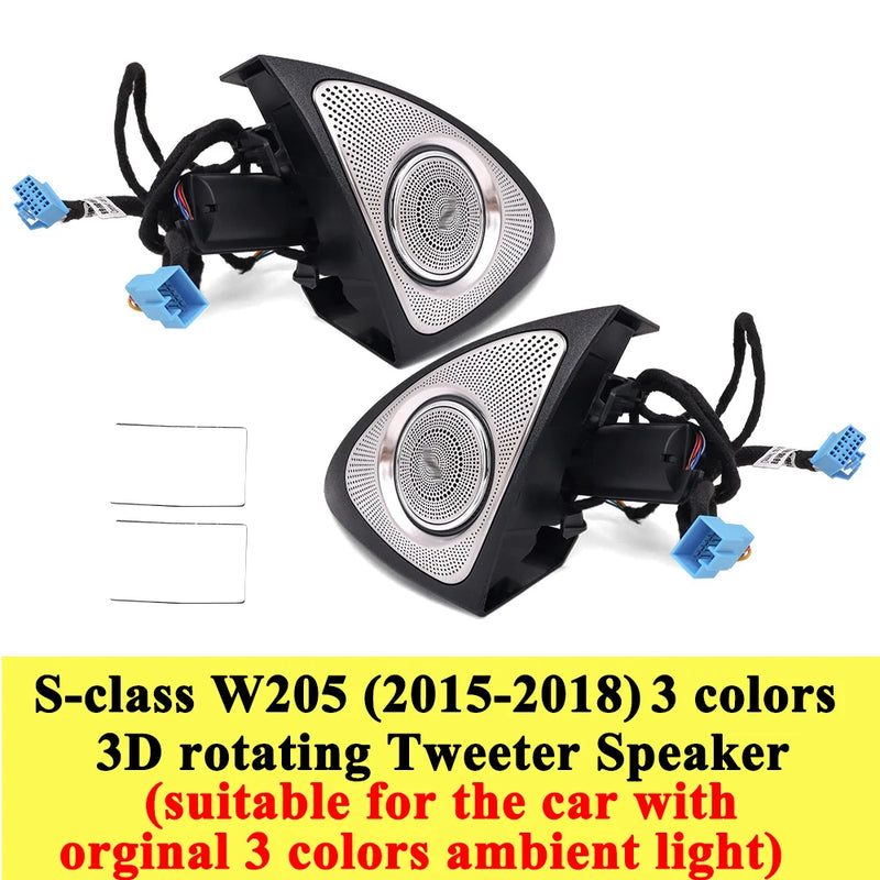 Tweeter Rotatif 3D Lumière d'Ambiance Mercedes Classe C E S - vue rapprochée - Becquet Voiture