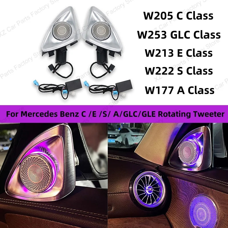 Tweeter Rotatif Lumière d'Ambiance Mercedes W205 W213 W222 - vue de face - Becquet Voiture
