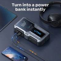 UTRAI Démarreur de Batterie Voiture 1500A avec Compresseur d'Air - vue de trois-quarts - Becquet Voiture
