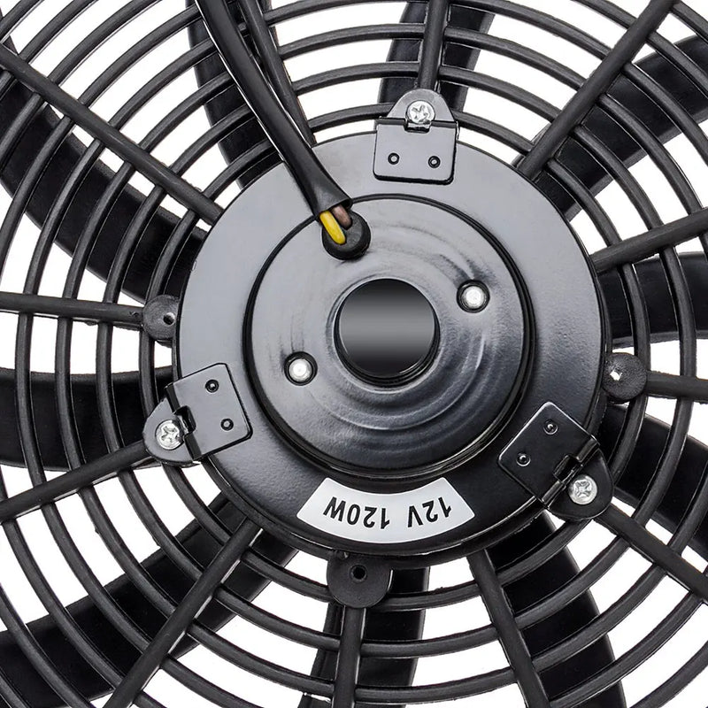 Universal 12V 16'' Car Air Conditioning Fan - rear view - Becquet Voiture