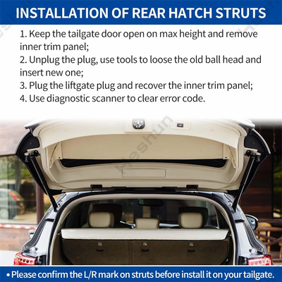 Vérins Hayon Électrique Ford Edge 2015-2018 - installé sur véhicule - Becquet Voiture