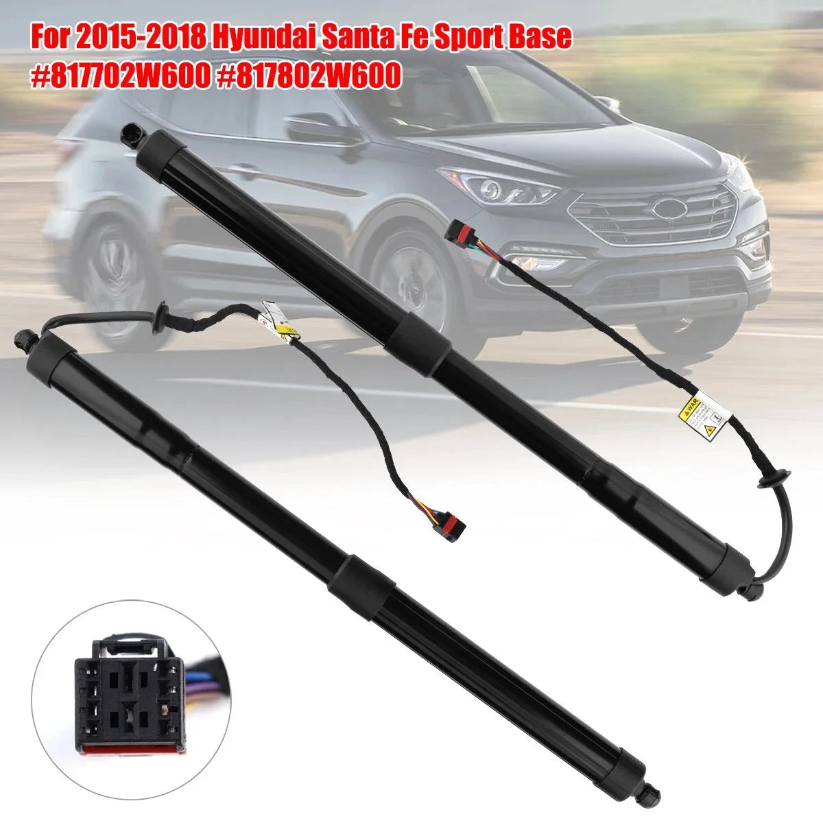 Vérins Hayon Électrique Hyundai Santa Fe IX45 (2015-2018) 81770-2W600 - vue de face - Becquet Voiture