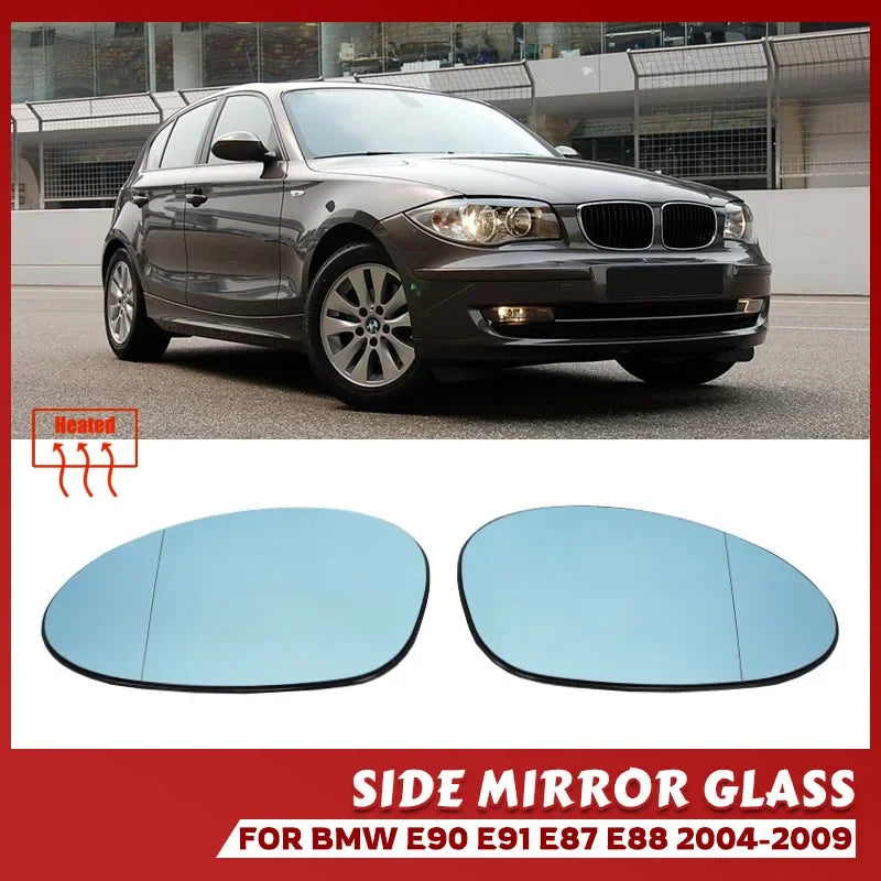 Verre de Rétroviseur BMW E90 E91 E92 E93 E81 E87 - vue de face - Becquet Voiture