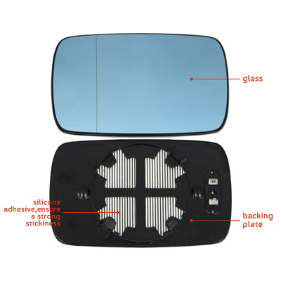 Verre de Rétroviseur Chauffant Bleu BMW E46 1998-2006 - vue de trois-quarts - Becquet Voiture