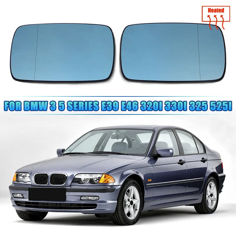 Verre de Rétroviseur Chauffant Dégivrant BMW E46 1998-2006 - vue de face - Becquet Voiture