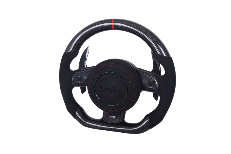 Volant Audi A1 S1 A3 RS3 S3 2013-2017 Carbone Alcantara - vue arrière - Becquet Voiture