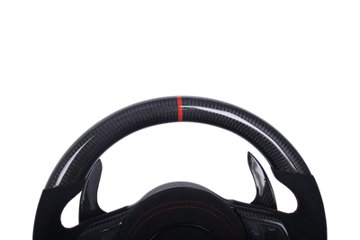 Volant Audi A1 S1 A3 RS3 S3 2013-2017 Carbone Alcantara - vue de trois-quarts - Becquet Voiture