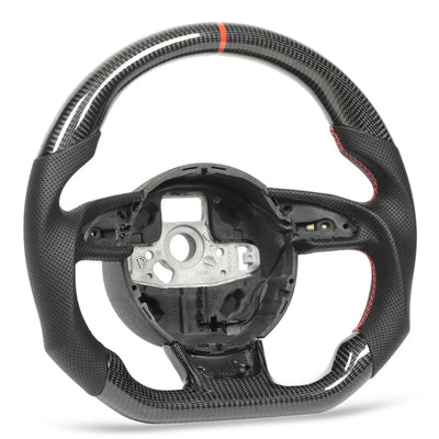 Volant Audi B8 Carbone Cuir Alcantara Surpiqûres - packshot studio - Becquet Voiture