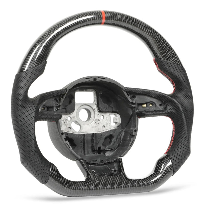 Volant Audi B8 Carbone Cuir Alcantara Surpiqûres - packshot studio - Becquet Voiture