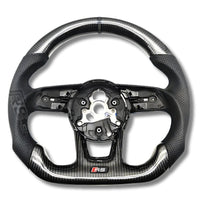 Volant Audi B9 Carbone Cuir Alcantara - en situation - Becquet Voiture