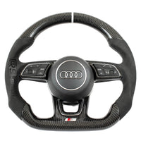 Volant Audi B9 Carbone Cuir Alcantara - vue arrière 2 - Becquet Voiture