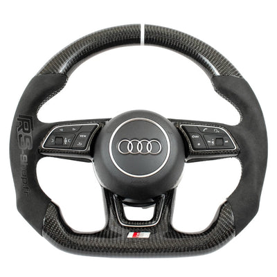 Volant Audi B9 Carbone Cuir Alcantara - vue arrière 2 - Becquet Voiture