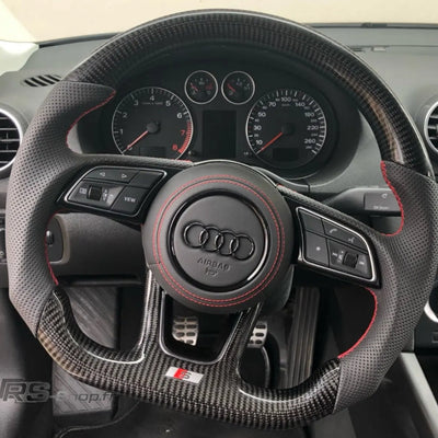 Volant Audi B9 Carbone Cuir Alcantara - vue arrière - Becquet Voiture
