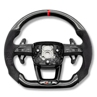 Volant Audi Carbone B9.5 Méplat Cuir Alcantara - en situation - Becquet Voiture