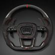 Volant Audi Carbone B9.5 Méplat Cuir Alcantara