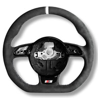 Volant Audi Méplat B8 Cuir Alcantara Avant 2017 - en situation 2 - Becquet Voiture