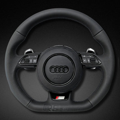 Volant Audi Méplat B8 Cuir Alcantara Avant 2017 - vue arrière - Becquet Voiture