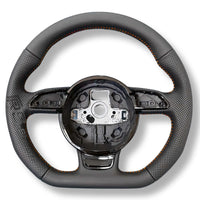Volant Audi Méplat B8 Cuir Alcantara Avant 2017 - vue de dessus 2 - Becquet Voiture