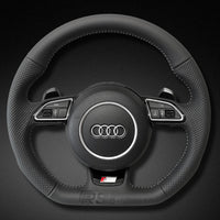 Volant Audi Méplat B8 Cuir Alcantara Avant 2017 - vue de face - Becquet Voiture