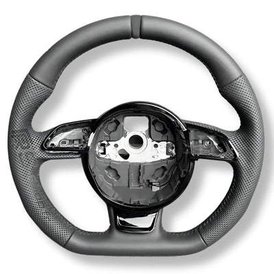 Volant Audi Méplat B8 Cuir Alcantara Avant 2017 - vue de trois-quarts 2 - Becquet Voiture