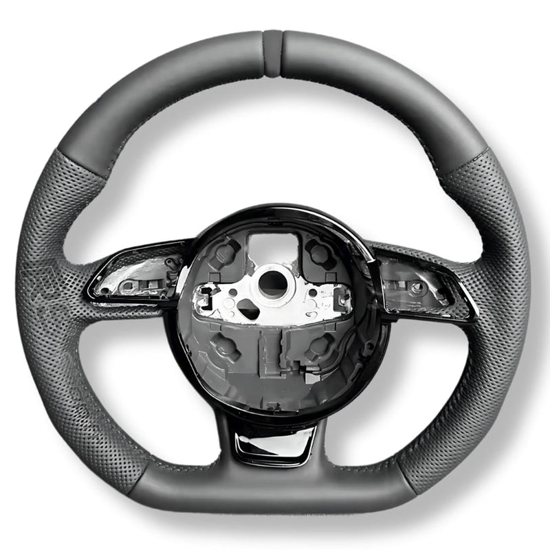 Volant Audi Méplat B8 Cuir Alcantara Avant 2017 - vue de trois-quarts 2 - Becquet Voiture
