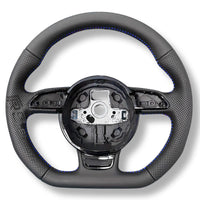 Volant Audi Méplat B8 Cuir Alcantara Avant 2017 - vue rapprochée 2 - Becquet Voiture