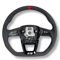 Volant Audi Méplat B9.5 Cuir Alcantara - détail du montage - Becquet Voiture