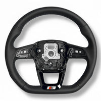 Volant Audi Méplat B9.5 Cuir Alcantara - vue de dessus - Becquet Voiture