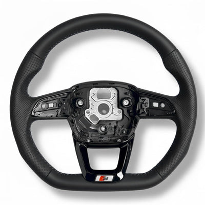 Volant Audi Méplat B9.5 Cuir Alcantara - vue de dessus - Becquet Voiture