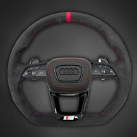 Volant Audi Méplat B9.5 Cuir Alcantara - vue de face - Becquet Voiture