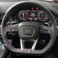 Volant Audi Méplat B9.5 Cuir Alcantara - vue de profil - Becquet Voiture