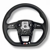 Volant Audi Méplat B9.5 Cuir Alcantara - vue rapprochée - Becquet Voiture