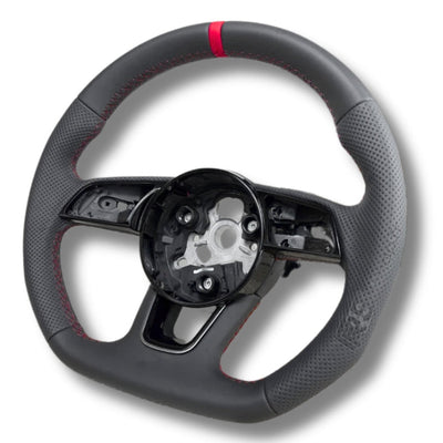 Volant Audi Méplat B9 Cuir Nappa Alcantara - en situation - Becquet Voiture