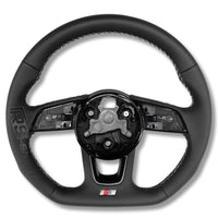Volant Audi Méplat B9 Cuir Nappa Alcantara - packshot studio 2 - Becquet Voiture