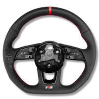 Volant Audi Méplat B9 Cuir Nappa Alcantara - vue arrière 2 - Becquet Voiture