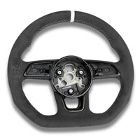 Volant Audi Méplat B9 Cuir Nappa Alcantara - vue de face 2 - Becquet Voiture
