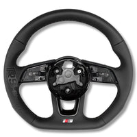 Volant Audi Méplat B9 Cuir Nappa Alcantara - vue rapprochée 2 - Becquet Voiture