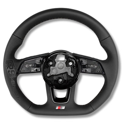 Volant Audi Méplat B9 Cuir Nappa Alcantara - vue rapprochée 2 - Becquet Voiture