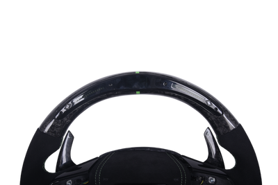 Volant Audi Q3 Q8 RS4 RS5 RS6 2016-2024 Carbone Alcantara - vue arrière - Becquet Voiture
