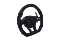 Volant Audi Q3 Q8 RS4 RS5 RS6 2016-2024 Carbone Alcantara - vue de profil - Becquet Voiture