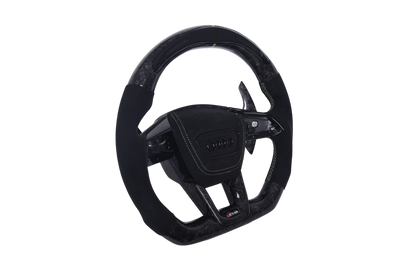 Volant Audi Q3 Q8 RS4 RS5 RS6 2016-2024 Carbone Alcantara - vue de profil - Becquet Voiture