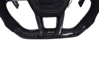 Volant Audi Q3 Q8 RS4 RS5 RS6 2016-2024 Carbone Alcantara - vue de trois-quarts - Becquet Voiture