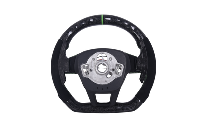 Volant Audi Q3 Q8 RS4 RS5 RS6 2016-2024 Carbone Alcantara - vue rapprochée - Becquet Voiture