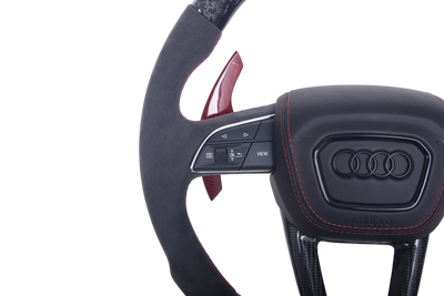 Volant Audi Q3 Q8 RS4 RS5 RS6 2016-2024 Carbone - vue arrière - Becquet Voiture