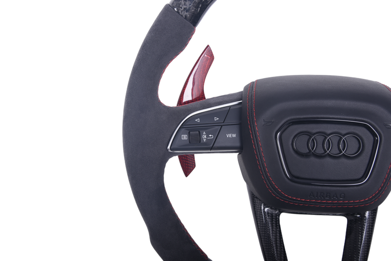 Volant Audi Q3 Q8 RS4 RS5 RS6 2016-2024 Carbone - vue arrière - Becquet Voiture