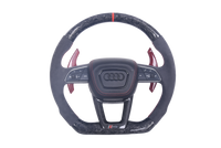 Volant Audi Q3 Q8 RS4 RS5 RS6 2016-2024 Carbone - vue de face - Becquet Voiture
